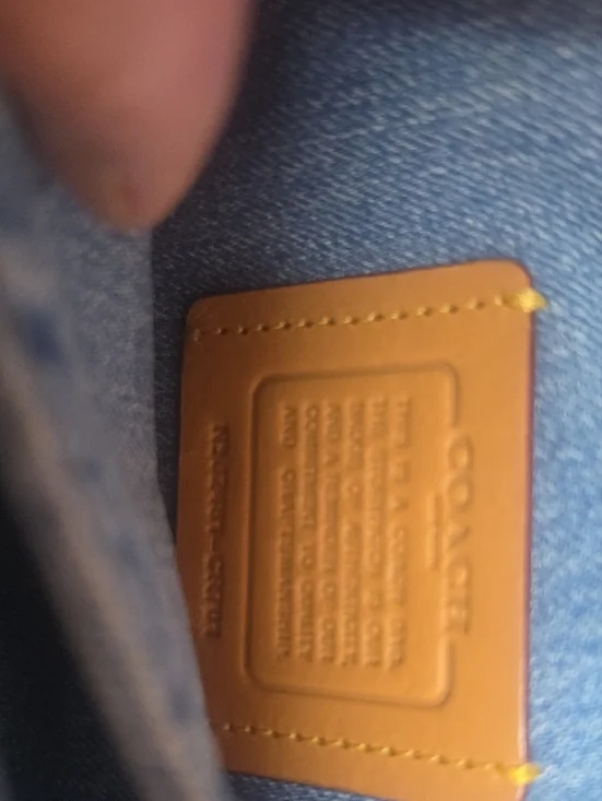 Coach Quilted Tabby 20 Denim Shoulder Bag with Brass 'C' - Blue Denim - Picture 14 of 16